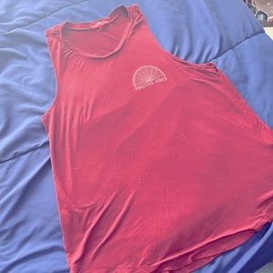 Burgundy cotton tank